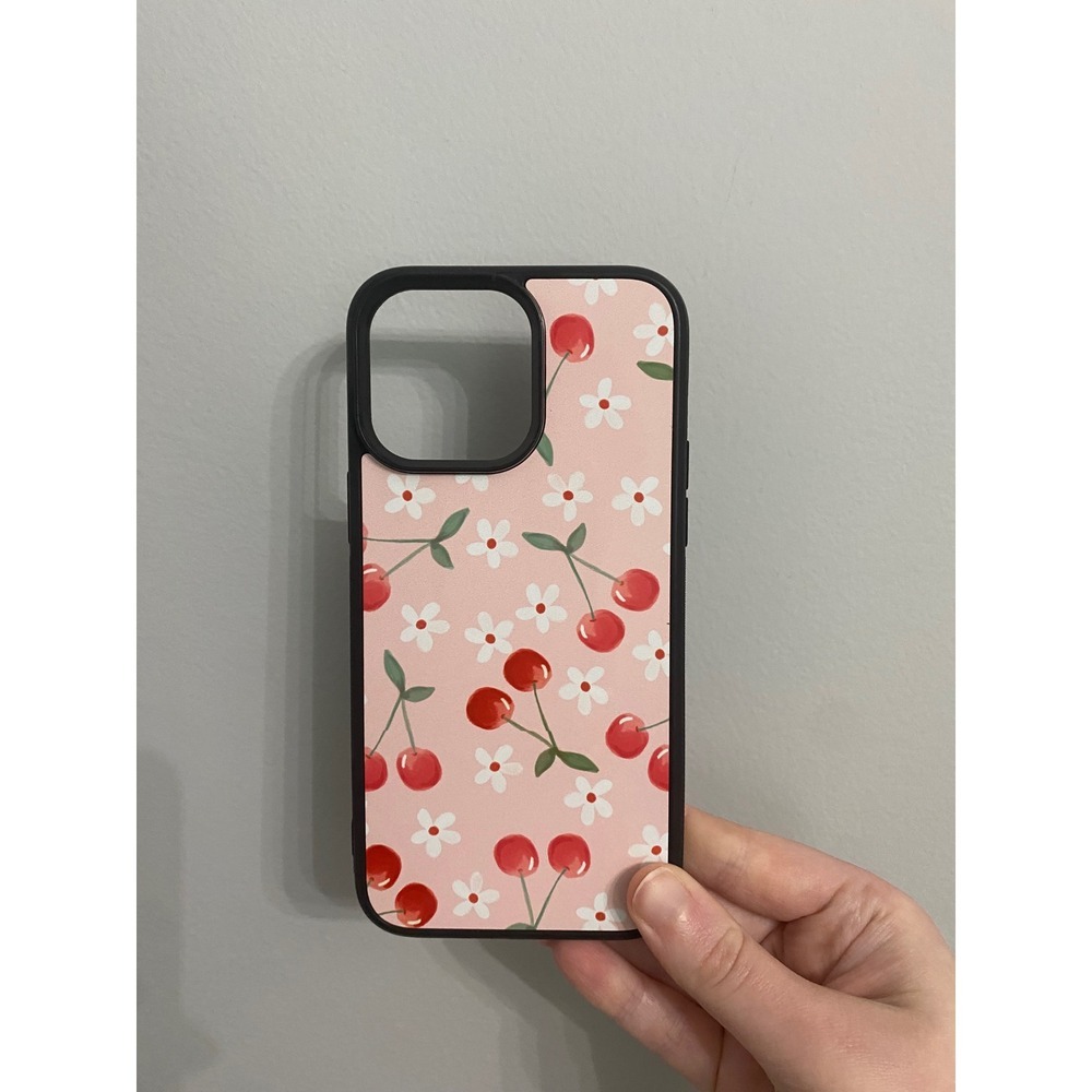 Phone Case Unisex iPhone 14 Pro Max Pink Cherry Floral Daisy Bumper Cover